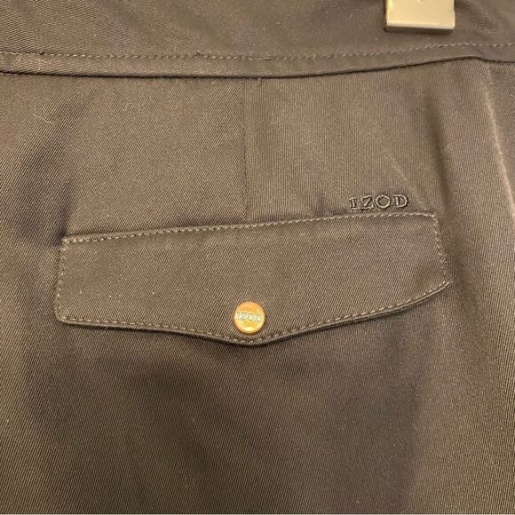 IZOD stretch GOLF CLASSIX Black cargo pants jogger trousers slacks-8 - Picture 6 of 15